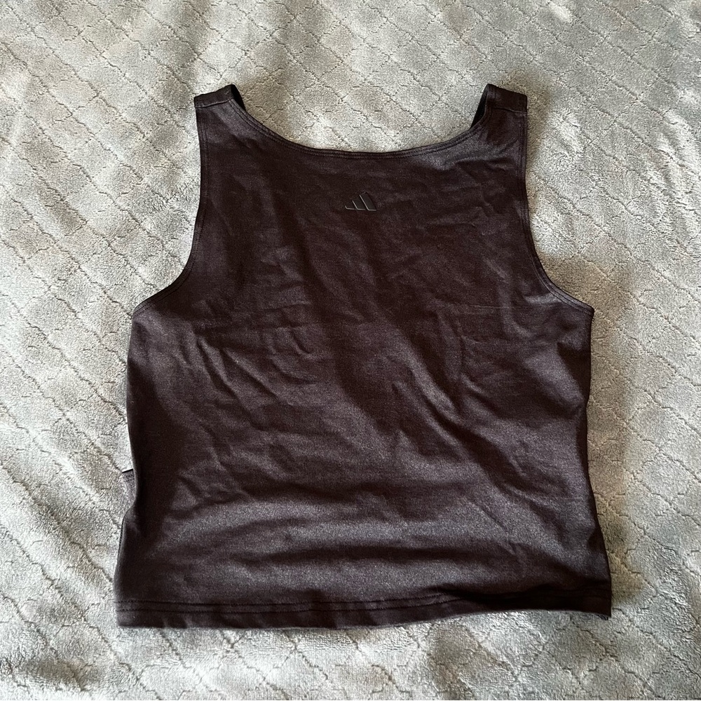 Adidas Women's Dark‎ shimmery Gray/black workout athletic bra Top M Aeroready